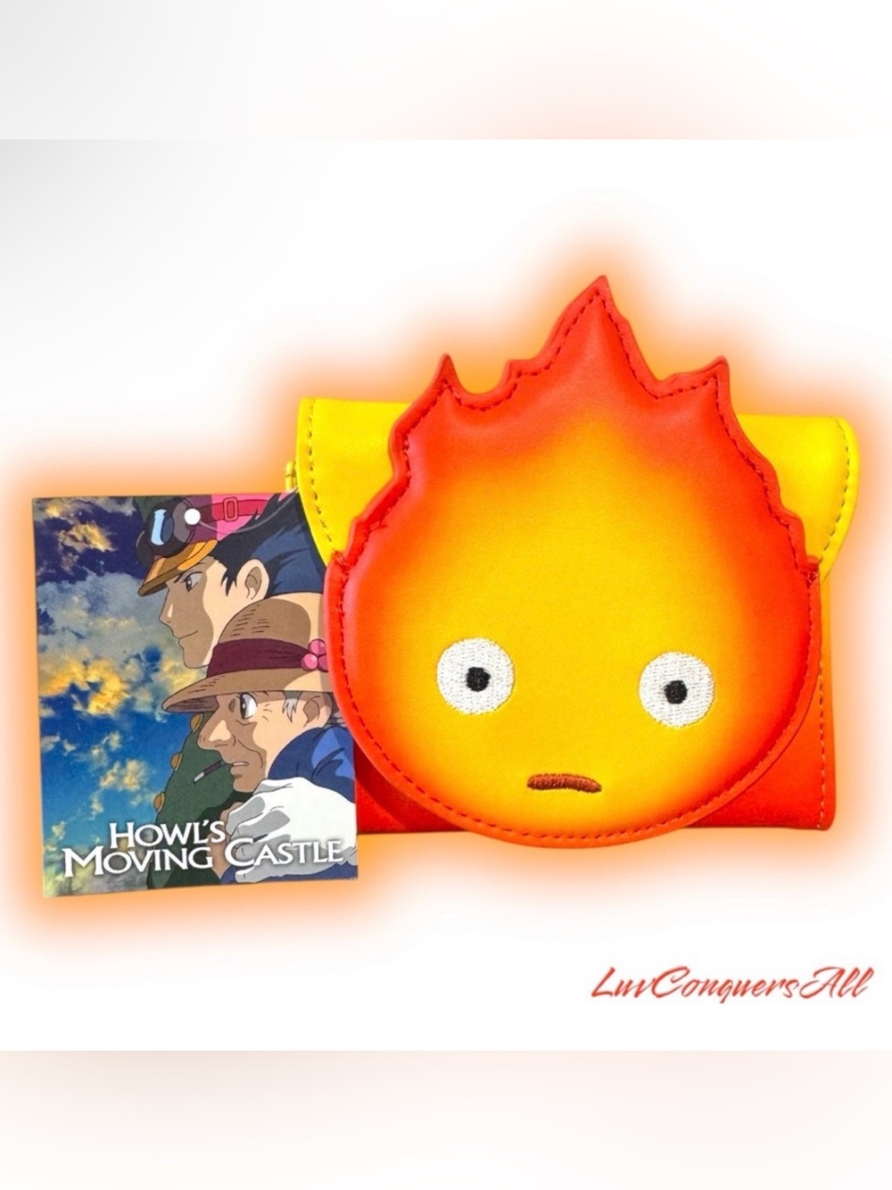 Studio Ghibli Howl's Moving Castle Calcifer Small Flap Wallet